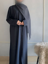 Plain Regular Zoom Front Open Abaya – Arctic Seal